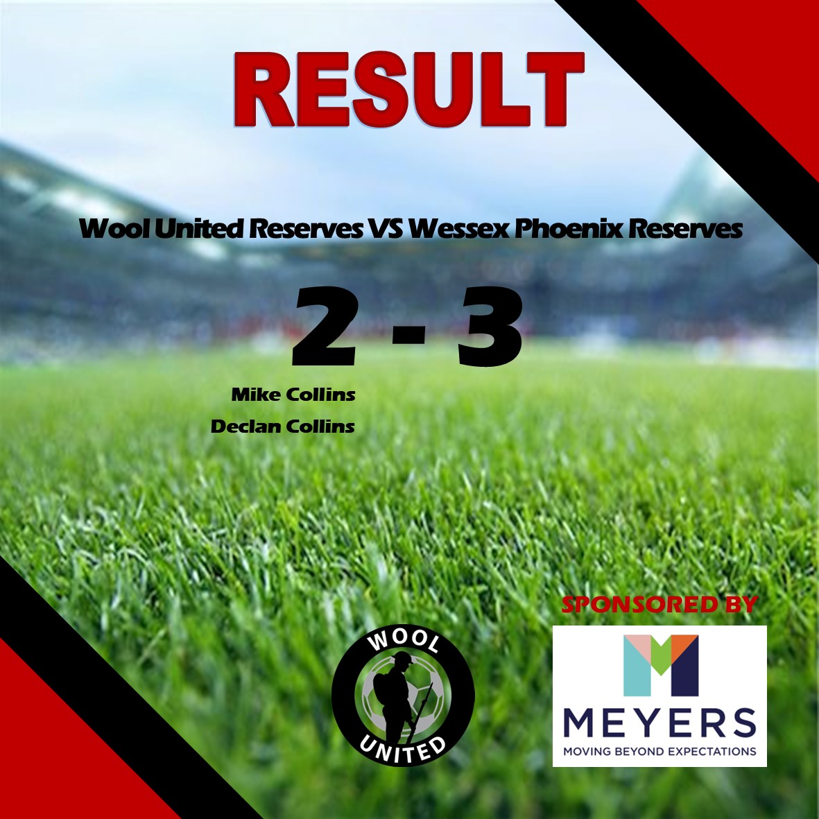 RESULT
Another unfortunate week for the Reserve Team taking defeat 3-2 to Wessex Phoenix Reserves
#woolutd #upthewool