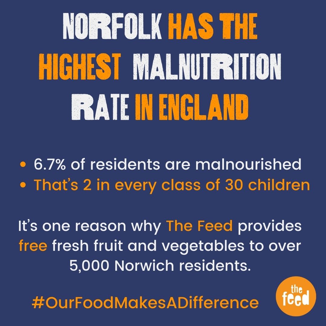 Help us continue providing healthy food to people in Norwich who can't afford it. You can do this by becoming a Friend of The Feed and committing to raising £1,000 this year. Full info thefeed.org.uk/about-us/our-p… #OurFoodMakesADifference 🧡
