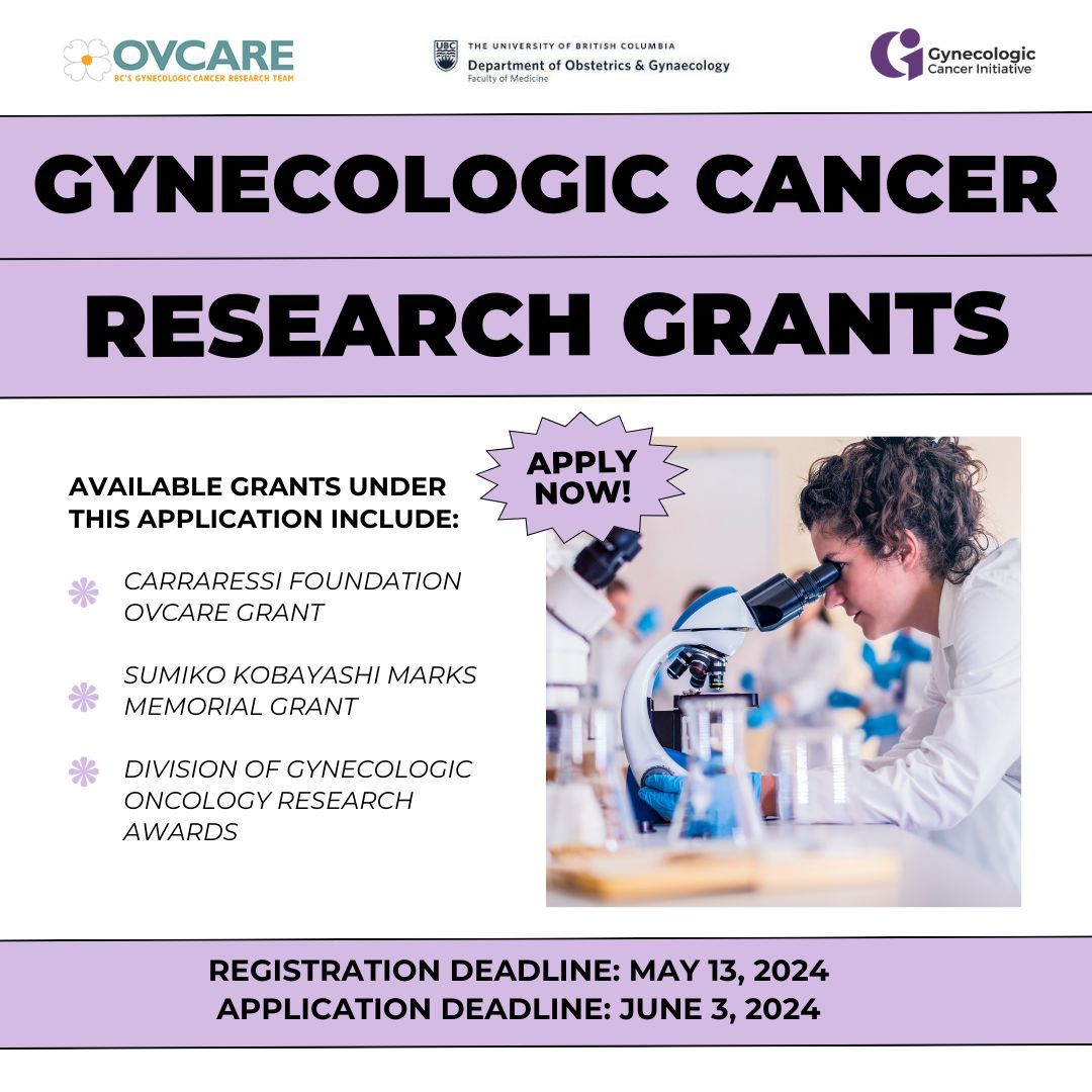 🚨#Gynecologic Cancer Funding opportunity!👇 The GCI has combined and launched the Carraresi, Sumiko Kobayashi Marks Memorial and Division of Gynaecologic Oncology Research Awards as one competition. ⏰ Registration Deadline: May 13, 2024 💡 Learn more: buff.ly/3U4mgdb