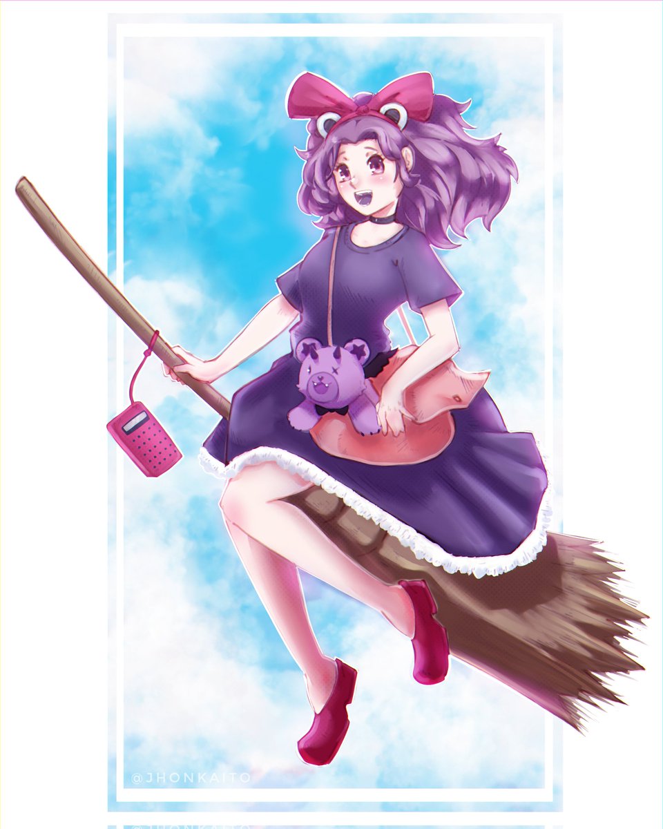 Me había olvidado subir este fanart..Runa a lo 'Kiki's Delivery Service' en honor al watchalong que hicieron y no pude estar 🥲.

 #runatelier #fanart #dibujodigital #digitaldrawing #infinitepainter #jhonkaitoart