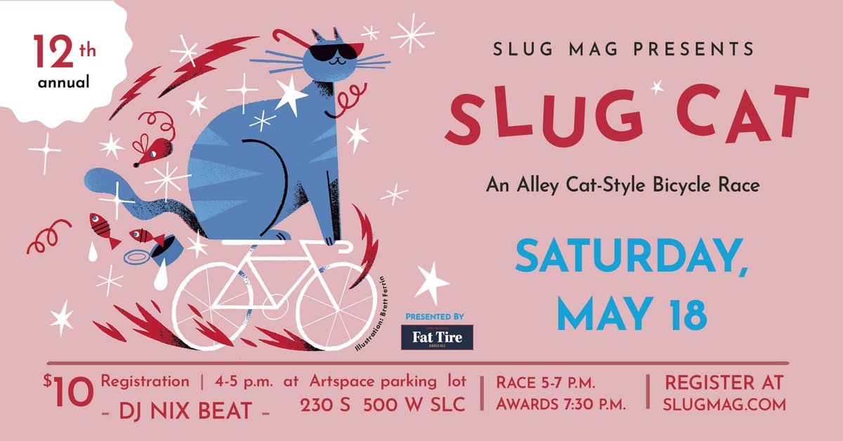 🚲💥 Ready, set, ride! Join us on May 18 for SLUG Cat and prepare to pedal your way to victory! Prizes await the brave souls who conquer the streets. 🎉🏆

Do you have what it takes? Sign up now to find out:
form.jotform.com/slugmagazine/s…

Thank you to our sponsors:
