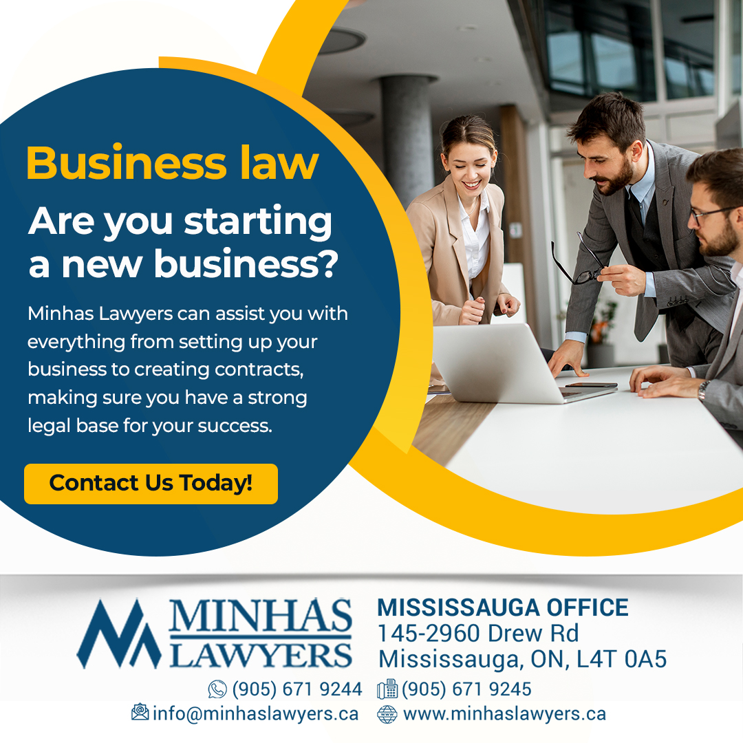 Are you facing legal issues in business law?

Contact Us Today to book an appointment!

Call: 9056719244
Email: info@minhaslawyers.ca
Visit - minhaslawyers.ca

#businesslaw #businesslawyer #businesslawyers #business #lawyer #lawyersincanada #canadianlawyers #legallaw