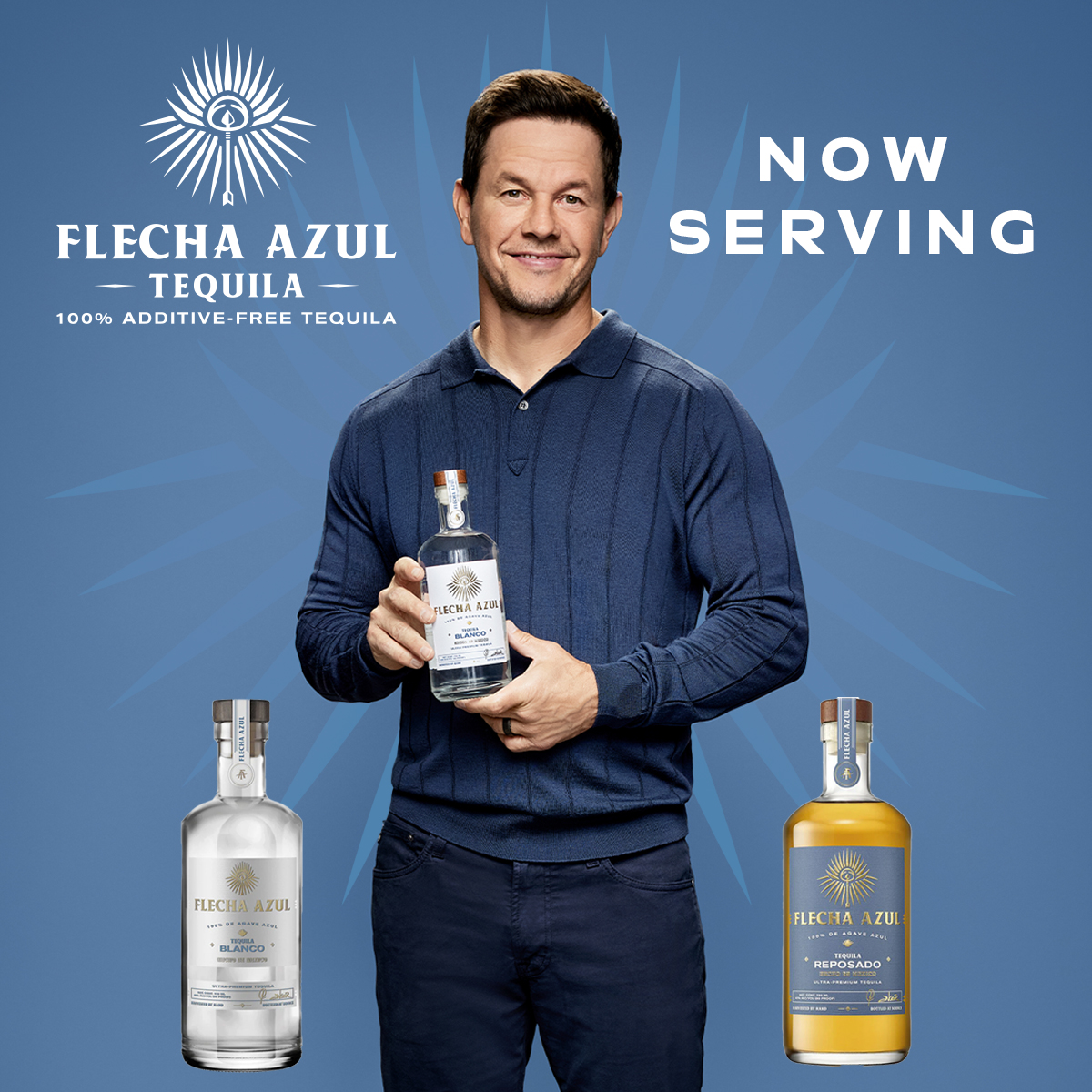 Introducing Flecha Azul Tequila: crafted with just three pure ingredients and 100% free of additives. Elevate your movie experience with a touch of sophistication.