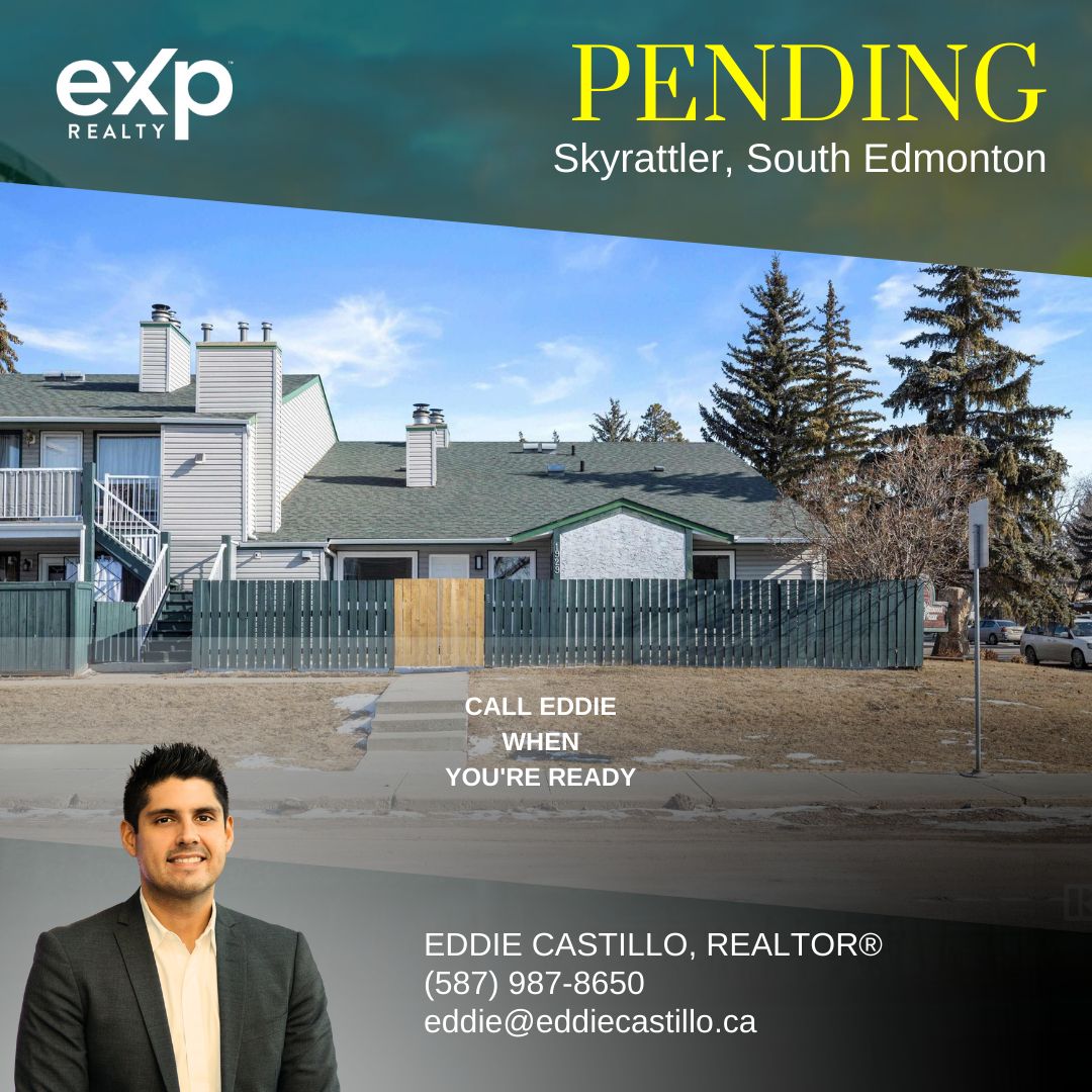 Pending in #Skyrattler⭐⭐⭐⭐⭐ 

#townhomes #skyrattlerrealestate #swedmonton #yegrealestate #edmontonrealtor #edmonton #yeg #alberta #yeglocal #yeggers #yeghomes  #exp #newhomebuyer #exprealty #yegre #northedmonton #southedmonton #westedmonton