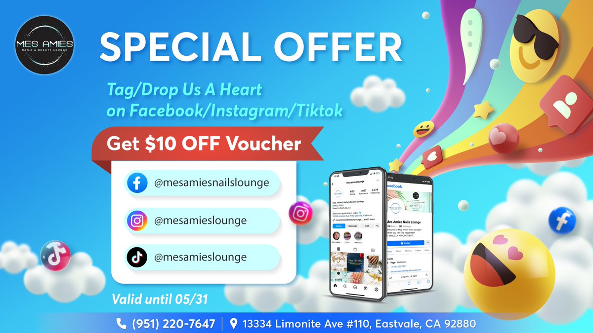 🌟💅 SPECIAL OFFER 💅🌟
#mesamiesnailslounge #nailstyle #nailsalonnearme #beauty #nailinstagram #nail_salon_in_california #eastvaleconnect #eastvaletalk #ontariocalifornia #pedicure #norco #jurupavalley #chinopreserve #ontarioranch #elenorrosevelt #hair #facial #permanenttatoo