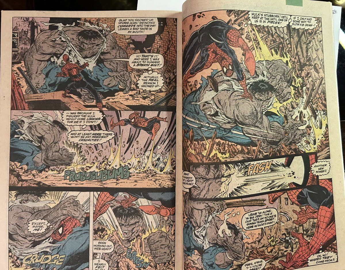 Amazing Spider-Man 328! January 1990! Davis Michelinie & Todd McFarlane. vs The Hulk! Nice issue. Newsstand & Mark Jeweler’s insert!