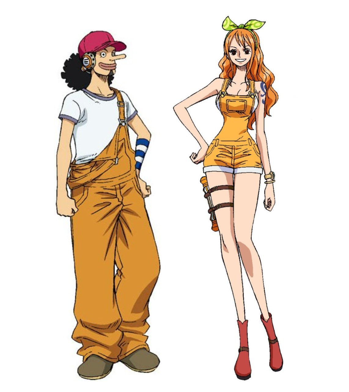 toca على X: Im always thinking abt this . theyre so twins its unreal .  usopp cant find his his shirt and sees nami wearing it the next day and  goes into