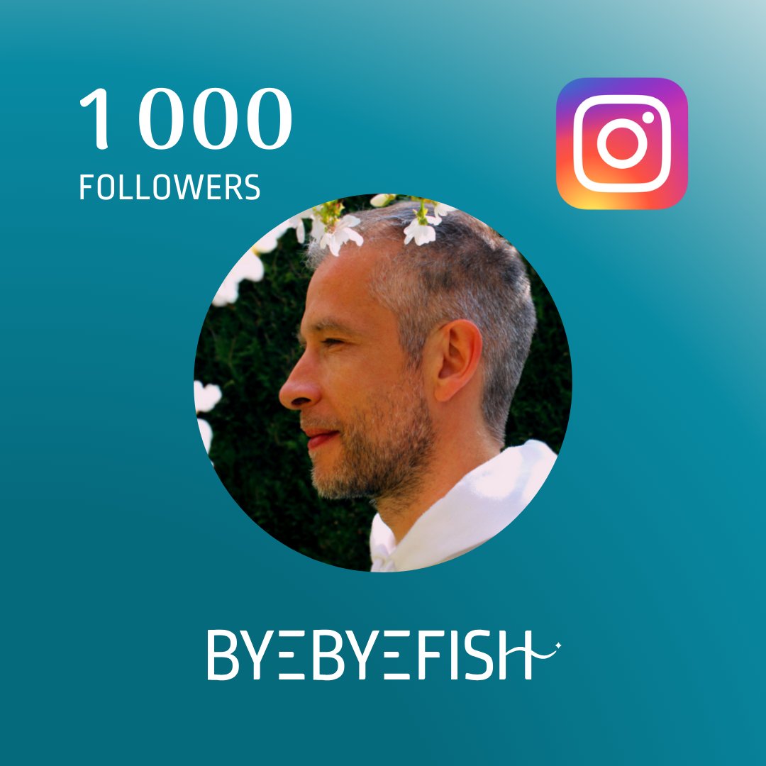 Now having 1.000 followers on Instagram... doesn't make me a star influencer, but when you grow it organic, much constant work to bring it there. ☺️ Thank you so much to all followers, with a special thought for the 1st ones. Link to other platforms: hyperfollow.com/byebyefish