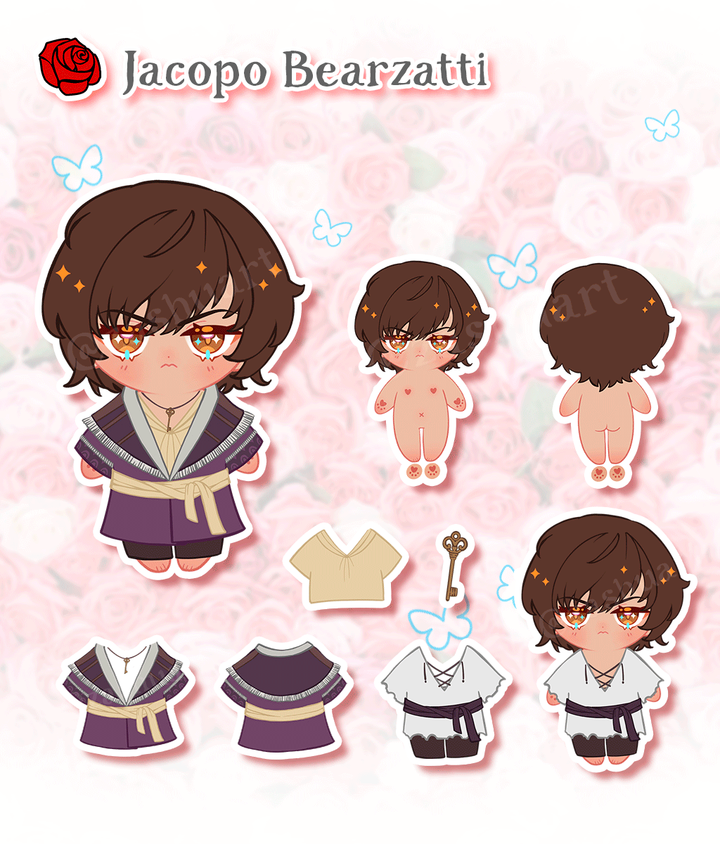 🌾𝐼'𝒹 𝓁𝒾𝓀𝑒 𝓉𝑜 𝒷𝓇𝒾𝓃𝑔 𝓎𝑜𝓊 𝓈𝑜𝓂𝑒𝓌𝒽𝑒𝓇𝑒...🌾 Jacopo design reveal! He is almost unlocked thanks to everyone! The smallest and saddest rat in the world... But gotta love (and squish!) Jacopino~🌾Hope you like him!!! #fatamoru #thehouseinfatamorgana