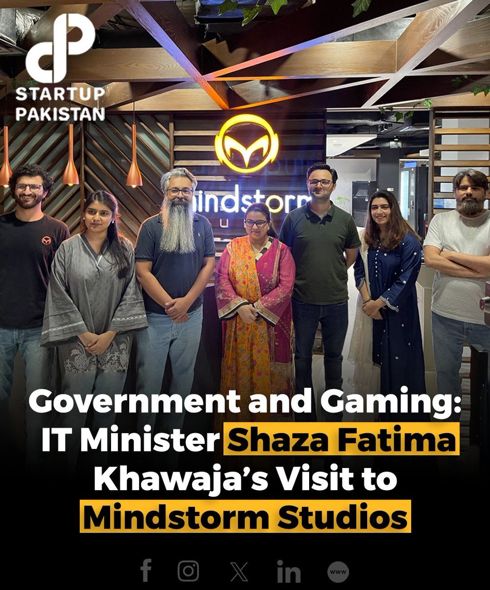 Federal Government Prioritizes Gaming Sector. Minister Shaza Khawaja's visit to Mindstorm Studios, Lahore's premier game development hub, reaffirms government's commitment to elevating gaming industry. Read More: startuppakistan.com.pk/government-and… #Gaming #Pakistan #MindstormStudios