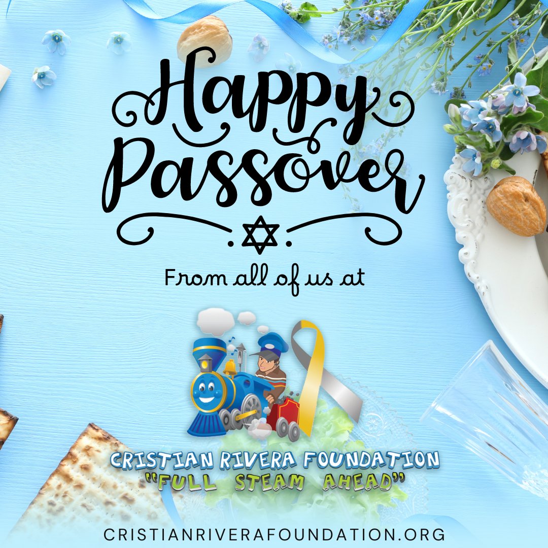 Happy Passover from all of us at the Cristian Rivera Foundation.

#CRF #TCRF #LetsCureDIPG #DIPG #DipgAwareness #DefeatDipg #DipgResearch #CureDipg #FightDipg #BrainTumorAwareness