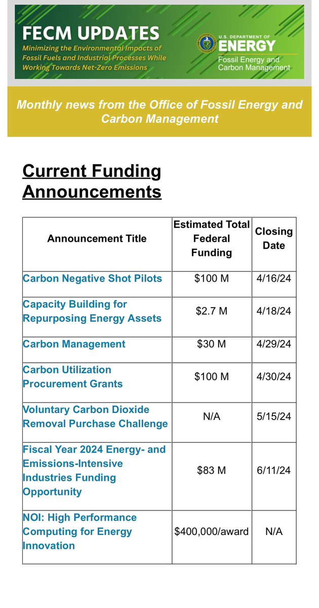cau_curc's tweet image. Good afternoon Panthers, visit the website for more information on FECM updates: content.govdelivery.com/accounts/USDOE…