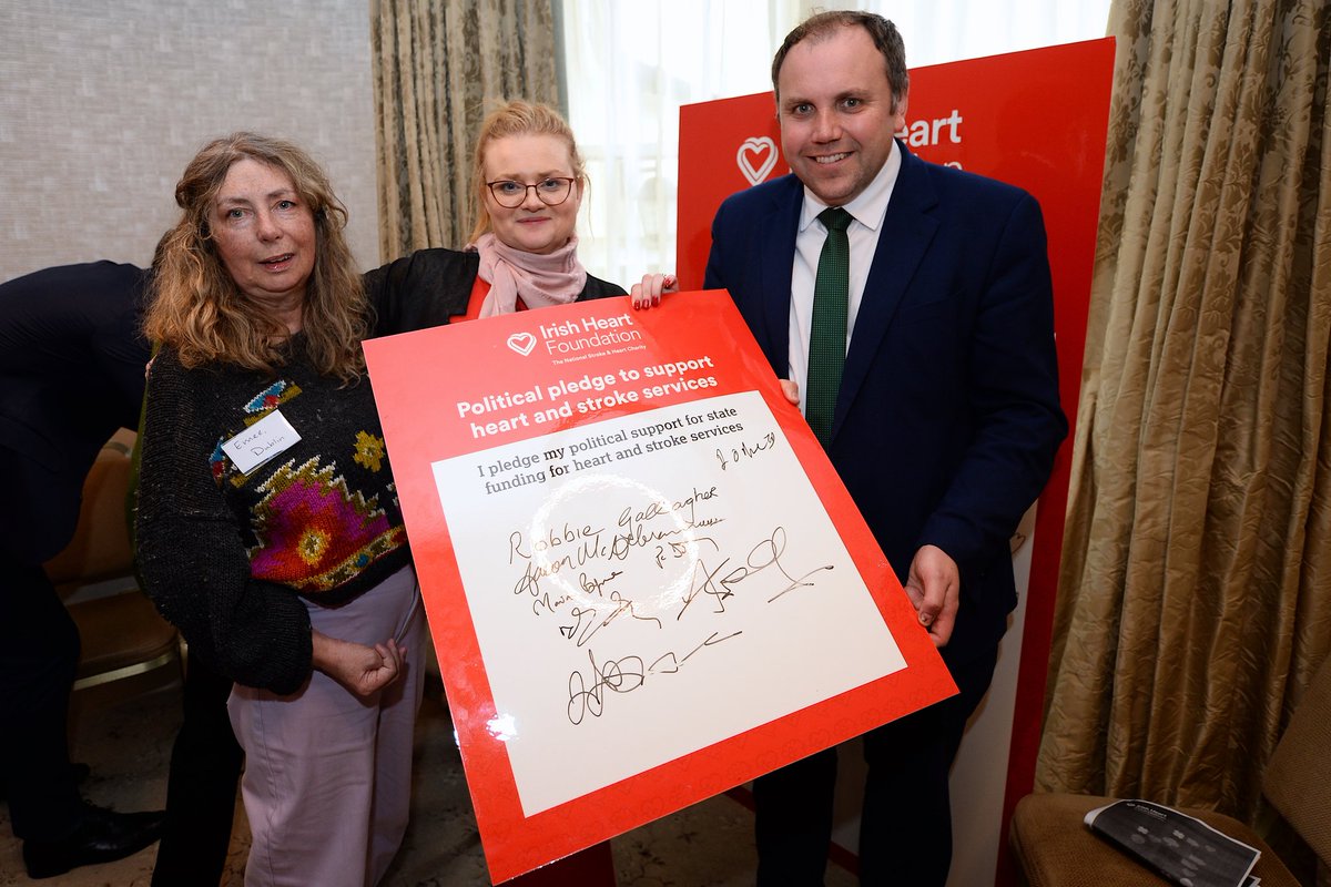 Thank you @CathalCroweTD for signing the @Irishheart_ie political pledge for more Gov funding for @Irishheart_ie #heart & #stroke #patient support services. Currently only 8.6% of #IrishHeartFoundation funding comes from Gov. Not enough to support est 600,000 patients nationwide!