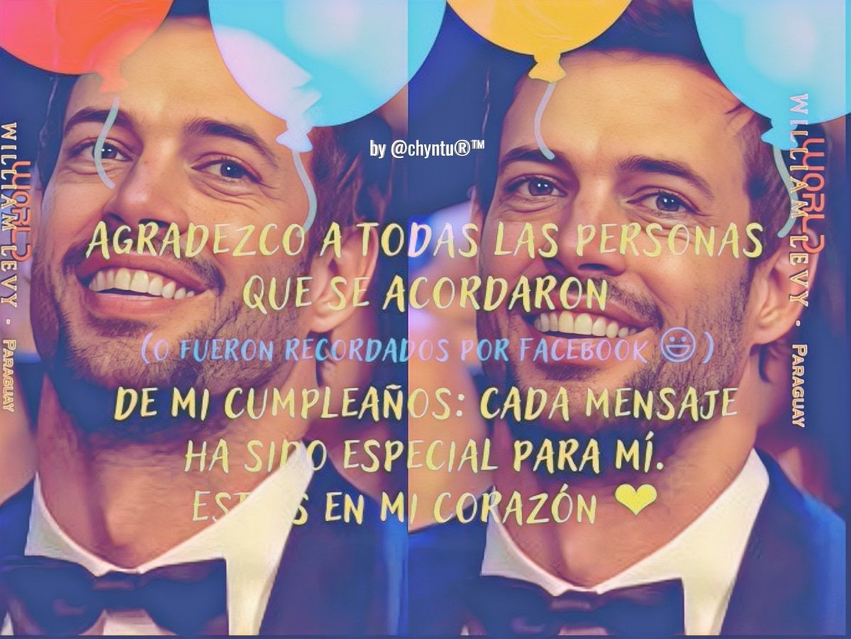 WLWParaguay's tweet photo. Gracias a cada #LevyFan de William Levy por los mensajes de CUMPLEAÑOS el día de AYER, ha sido especial para mi ✨❤️🙌
#WilliamLevy #willevy #WilliamLevyWorld https://t.co/sEb39INZs9