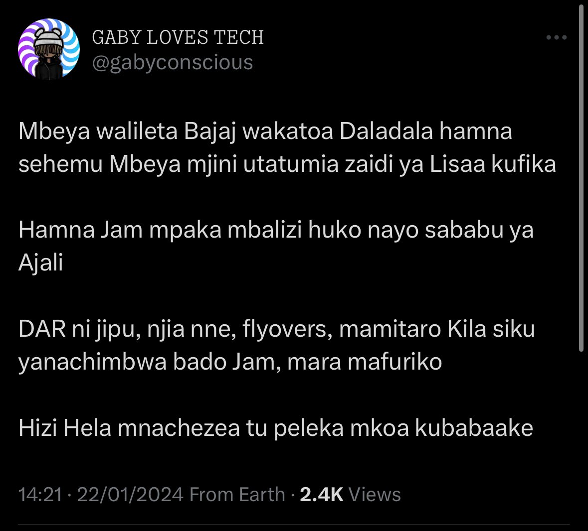 Sijui lini serikali itashtuka kuwa Dar ni mkoa ambao umeshindikana na ikaenda kuInvest mikoa mingine?