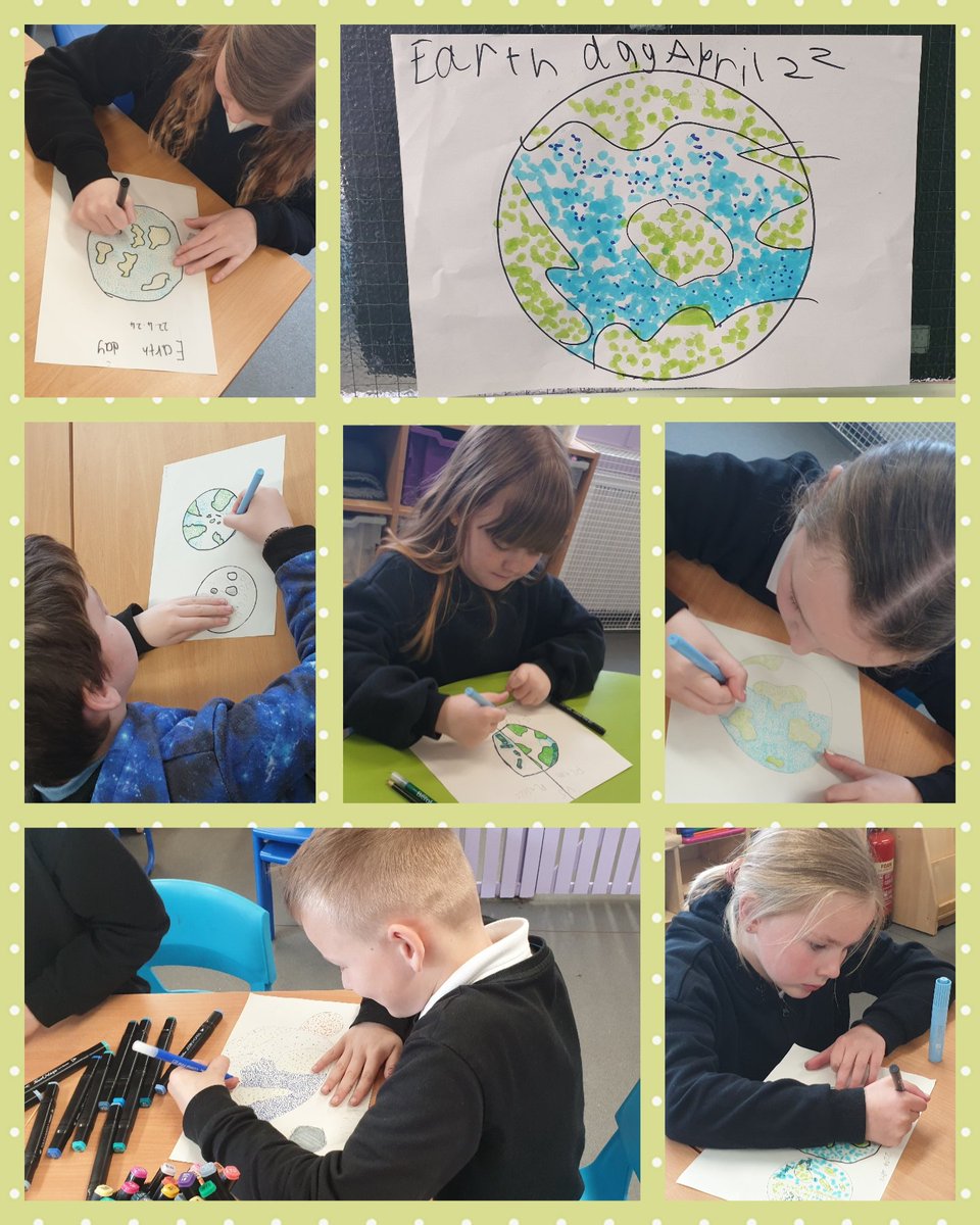 P3/4 used pointillism to create #EarthDay2024 posters. They shared their concerns about the danger of plastic on wildlife, questioned our actions and offered suggestions for improvements! #RRS #LovingLearningAtOurLadys #Sustainability @WL_UNCRC