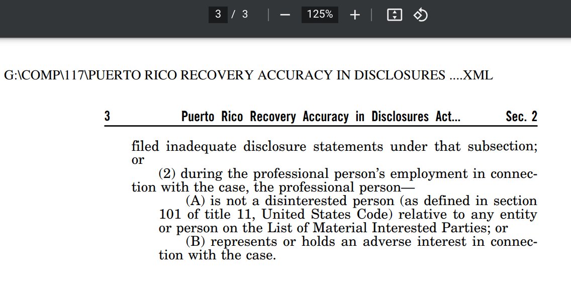 The 1st Circuit allows R&D Master's appeal re conflicts of interest of OBoard's local attorneys O'Neill & Borges to proceed. T3 court dismissed the conflict motion on grounds that R&D didnt have standing #muniland. The statute, PRRAD, requires that professionals not have an