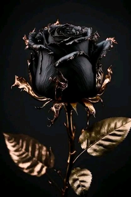 In a garden bathed in twilight's glow.A rose of black and gold begins to grow.Petals of ebony, kissed by golden rays.A fusion of darkness and shimmering blaze.
Majestic and rare,this rose unfolds.A symbol of elegance,stories untold, mystery and depth,  love's breadth.El 11
𝕏 ♾