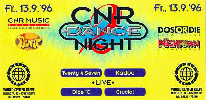 CNR dance night 1996 Listen to Kadoc on Spotify ▶️ goo.gl/Dtb957 #Kadoc #thenighttrain #danceanthems #ILoveThe90s #Techno #techhouse #housemusic