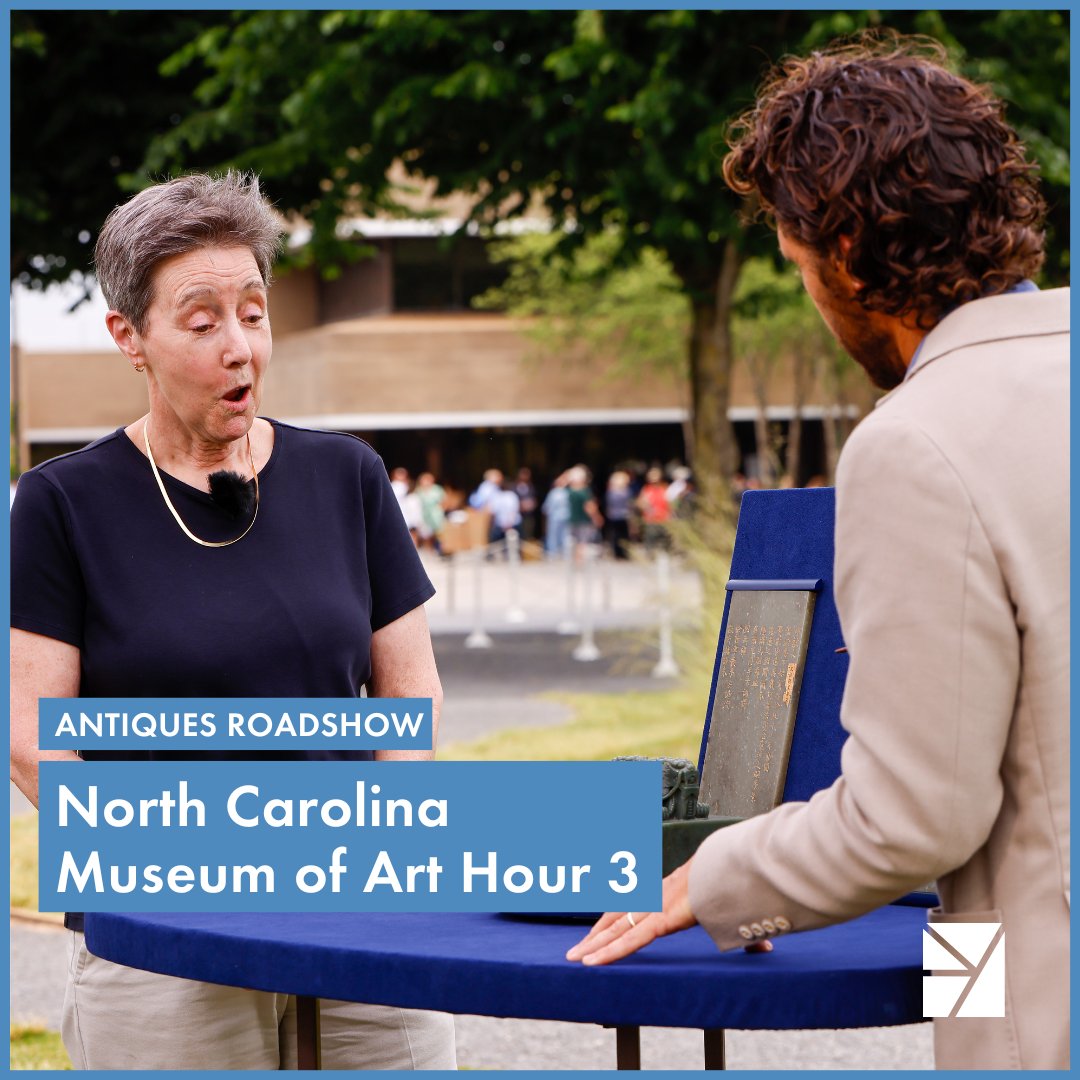 Wrap up #AntiquesRoadshow's final hour in Raleigh with finds including a Disney Carrier gouache painting, a brooch and a William H. Johnson oil. Tune in tonight, April 22 at 8 p.m. #OnWFYI Stream anytime with #WFYIPassport on the #PBS App: video.wfyi.org/show/antiques-…