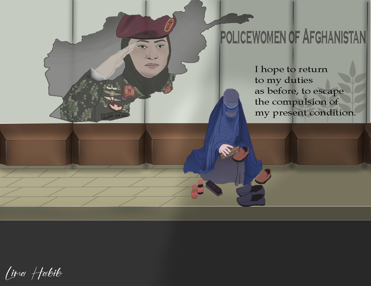 First Weekly Challenge Afghan women are deprived of work and education, but they wish to start anew. Hoping for a better future🕊. Challenge 1/5 #drawing #Photoshop #AfghanGirlsDesign @Kawsar_Ashtari @CodeToInspire