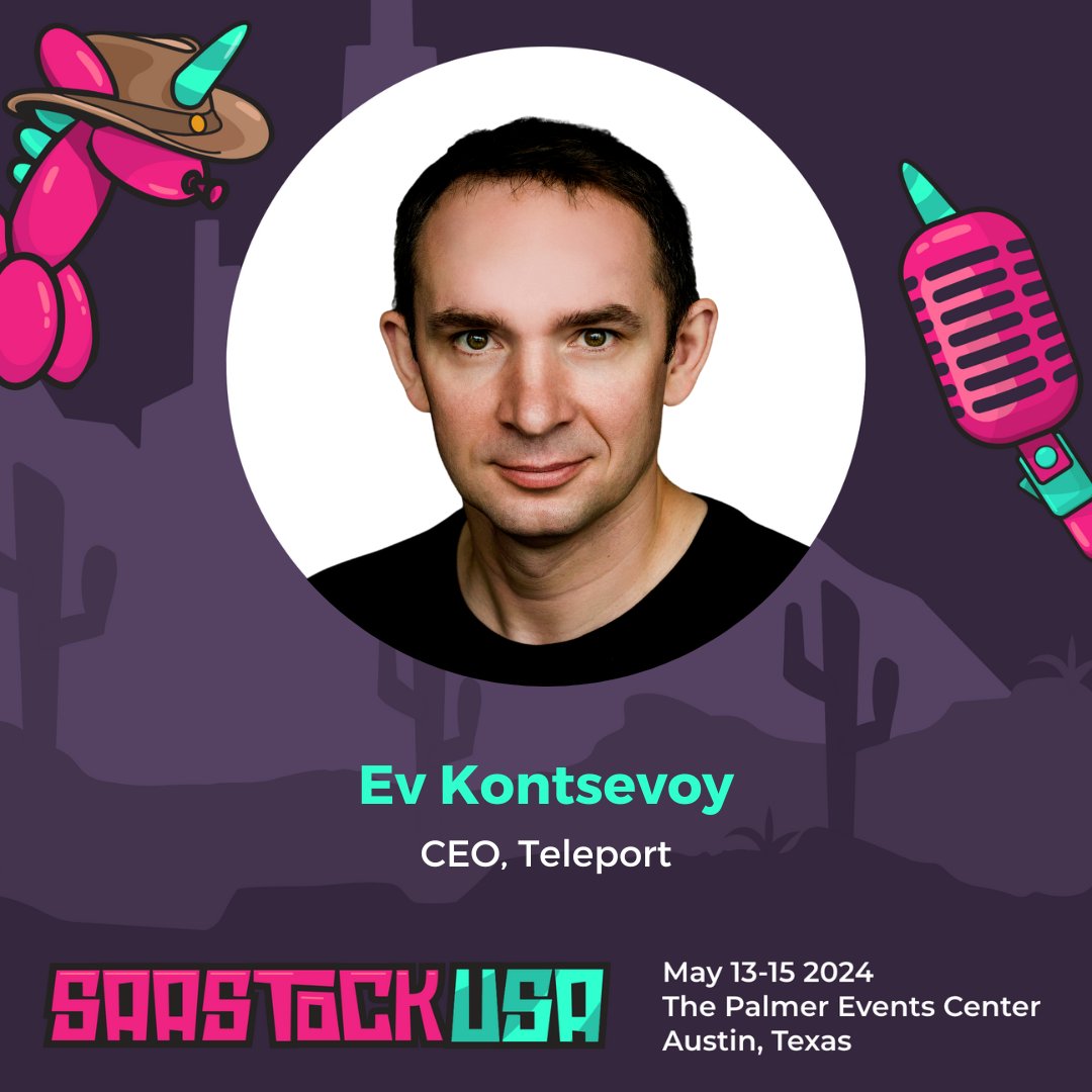 Countdown to #SaaStockUSA! In just a few weeks, Teleport co-founder and CEO @kontsevoy will be taking the stage at SaaStock USA in Austin, TX. Don't miss out on the action—grab your tickets while you still can ➡️ saastock-usa.com