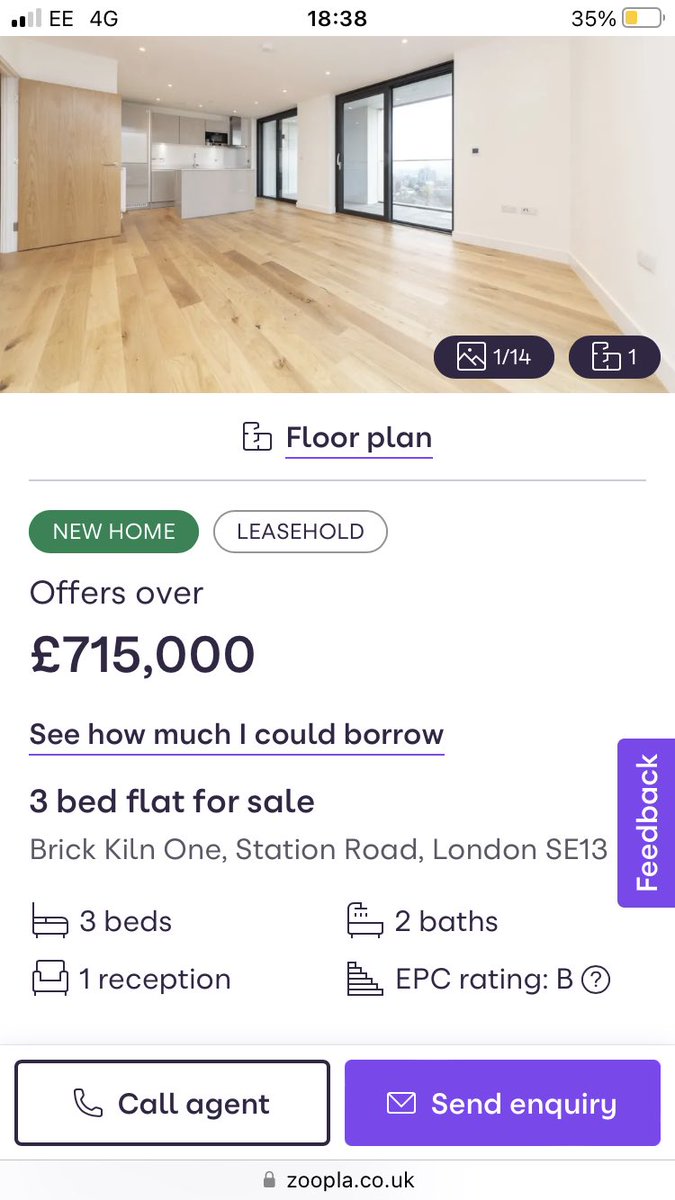 715k for a three bed flat… Also built in public land gifted to developers. Don’t sweat it though, once the laws of supply and demand kick in - everything will be cushty 😇