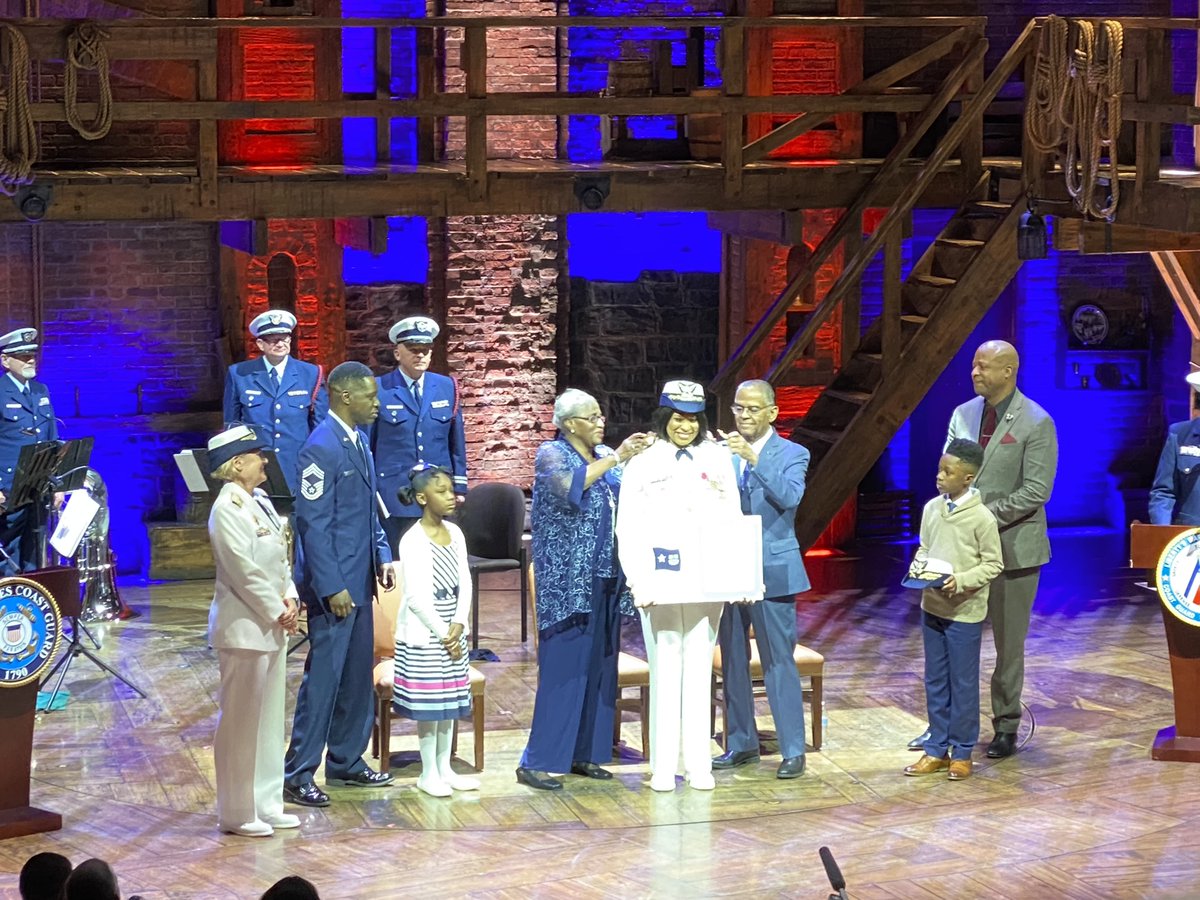 Honored to witness the newly frocked RDML Zeita Merchant in "Hamilton's" room where it happens! #USCG