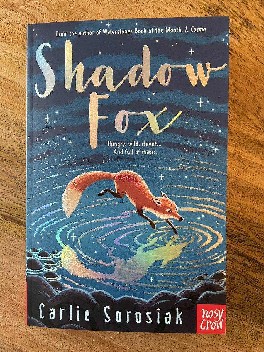 KevC46's tweet image. I was lucky to read a proof of #ShadowFox @carliesorosiak and I am truly grateful to the lovely team @nosy row for this stunning finished copy of this beautifully written and deeply empathic story of friendship, adventure… and lost shoes. You have made my day 🩵🦊📚🎉