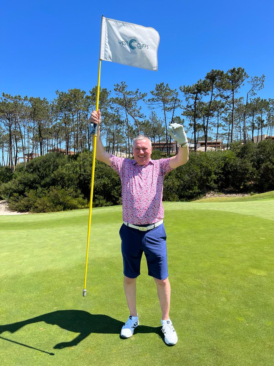 Congratulations 
Andy Lester @ValeRoyalAbbey with his 1st #Holeinone #WestCliffs 
2nd Hole 
136yds
9 iron 
@golfguidehq Tour @praiadelrey