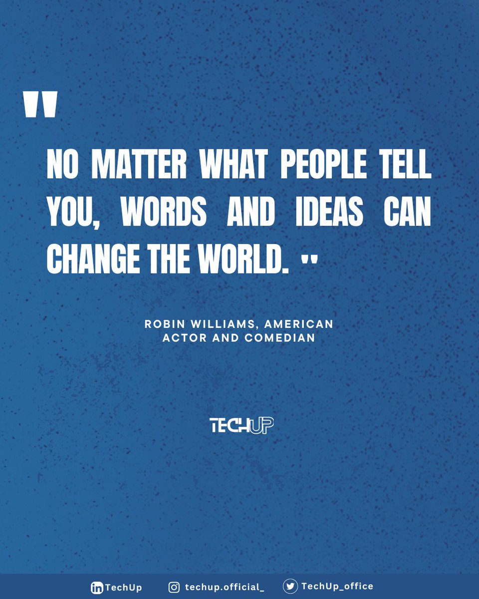 Words and ideas remains a strong instrument in changing the world.#TechUp #Ideas #words #upskill #sdg8 #sdg4 #tech