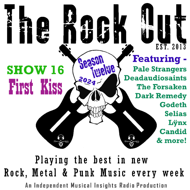 TheRockOutRadio's tweet photo. This week's show S12 E16 - First Kiss, is now available to #stream on-demand via the @musicalinsights Hub

📻[CLICK TO LISTEN]📻

#NewMusic from @PaleStrangers @CandidCOV #Godeth #Selias #Lÿnx #DarkRemedy &amp; many more!

@radio_mark #CatchUp
#Rock #Metal #GrooveMetal #Radio #UK
