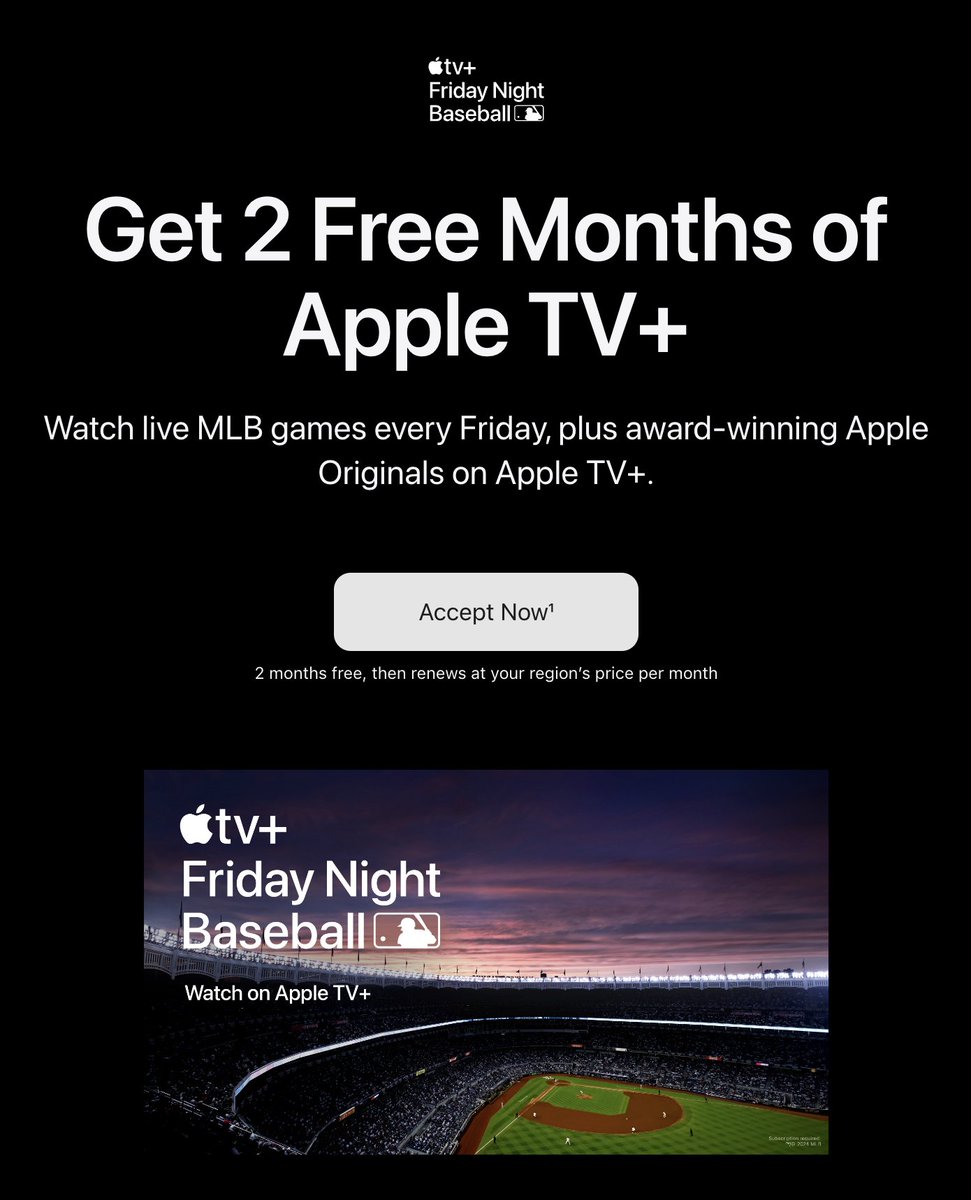 new/select returning subscribers: Get 2 Free Months of Apple TV+ redeem.services.apple/fnb-so-amr-2024