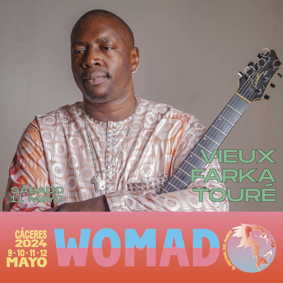 ✨Hoy os vamos a contar un poquito sobre Vieux Farka Touré. @Vieuxfarkatoure nació en Niafunké, Mali. Su sexto álbum en solitario, Les Racines, es un guiño a las raíces del blues del desierto del padre de Touré. ¡Qué ganas tenemos de escucharle en directo!🎶
