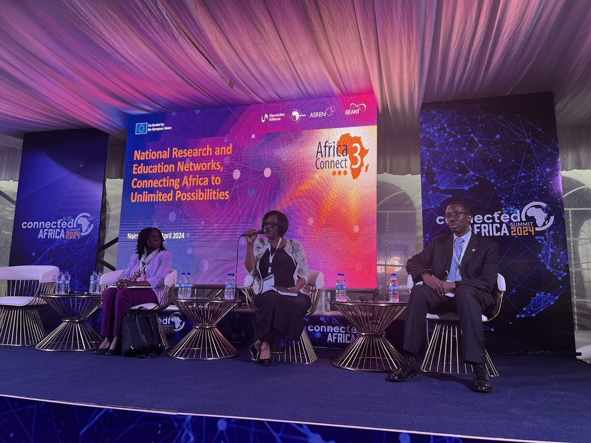 LeilaDekkar's tweet photo. It’s wrap ! Amazing panel on the importance of Nrens in Africa. 
If you youth in Africa’s to leapfrog invest in infrastructure and post docs for them to become tomorrows biggest innovators!

@AC3_News @UbuntuNet @EU_Commission @EUinKenya @kenet_ke @GEANTnews https://t.co/bN5Pk1P2ss