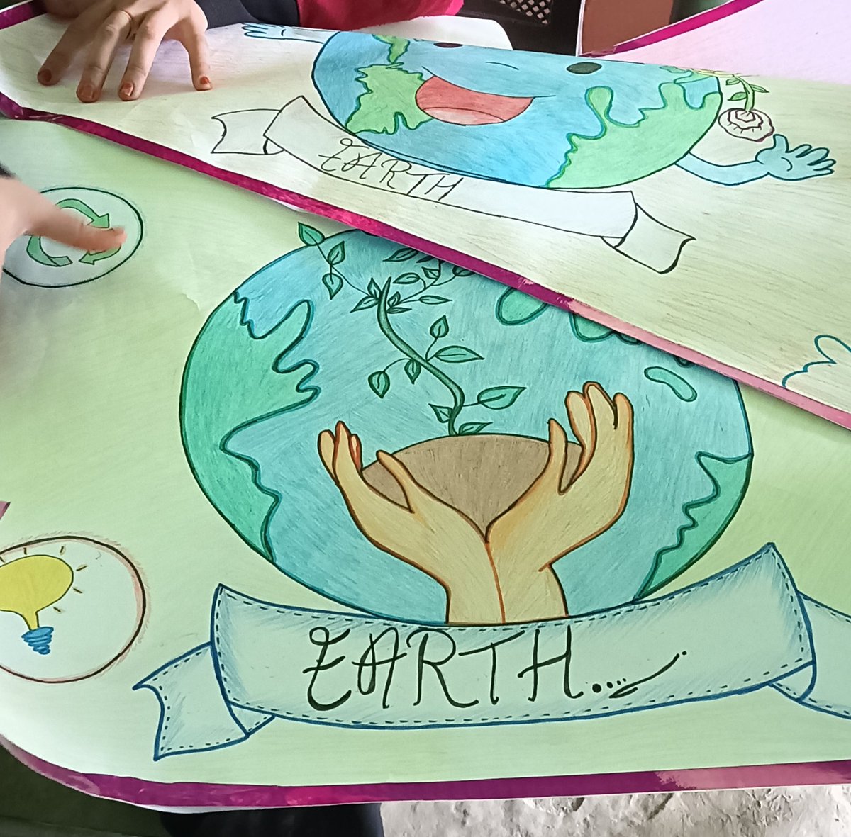 Thank you so much Students for making this #EarthDay2024 by making posters... 
#EarthDay2024 @EarthDay @earthdayindia #PlasticVsPlanet #plasticfree #climatechange #ClimateAction #womenclimatecollective #wcc #wethechangenow @CommissionerMe3 #Meerut #unep #youthkiawaz