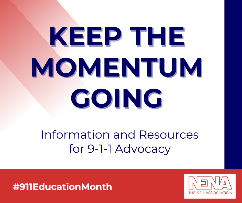 This week for 9-1-1 Education Month, we will be sharing information and resources on NENA’s government policy advocacy efforts, and how you can help us build momentum on issues like NG911 funding and the 911 SAVES Act. #911EducationMonth #911Professionals #911SAVES #NG911