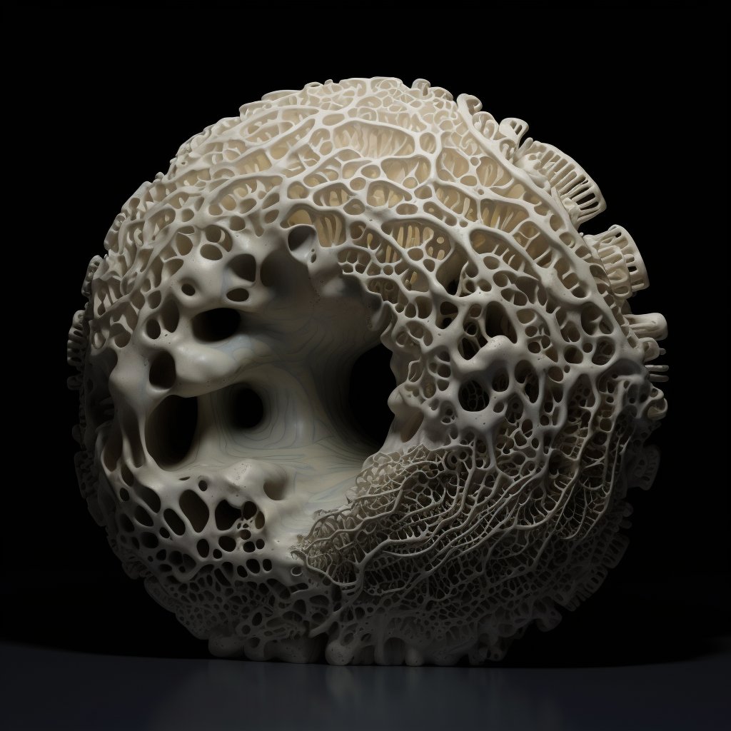 Generative AI ceramic sculpture by Artist Amy Karle, 2023 #AmyKarle #ceramics #generativeart #Sculpture #Creativity #GenerativeDesign #Inspiration #contemporaryart