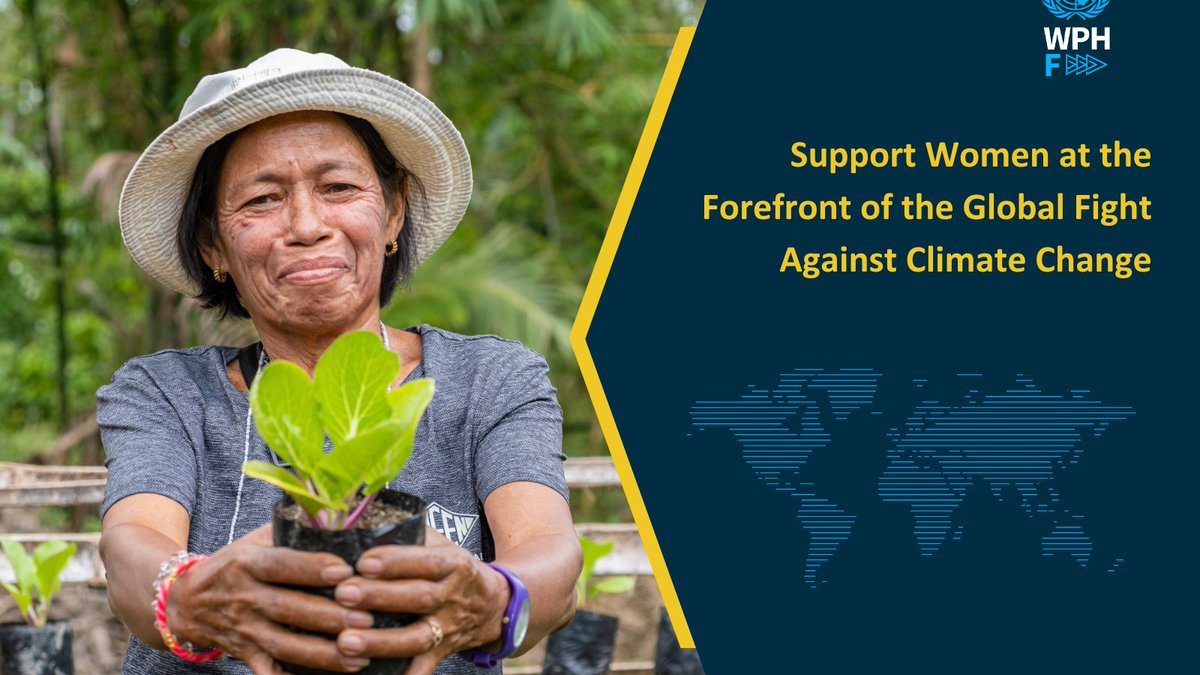 Women & their local orgs are serving as powerful engines of climate prevention, adaptation & mitigation amid growing disasters & crises. With its #ClimateSecurity funding appeal, @wphfund is calling on the 🌍 to scale up their impact on the front lines: bit.ly/41dmEJt