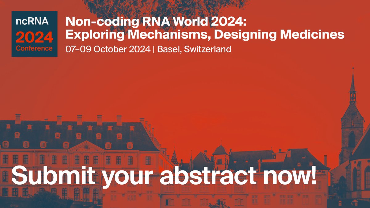 📢The deadline for Non-coding RNA World 2024: Exploring Mechanisms, Designing Medicines is fast approaching! ⁠📅Submission Deadline: 14 May 2024 🗣️The talks at #ncRNA2024 will be selected from submitted abstracts!🧬 👉Send in your abstract here! bit.ly/3vXOwGl