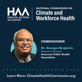 APHA's executive director has joined the National Commission on Climate & Workforce Health. Check out the commission's report that details the ways climate change affects workers' health. act.healthactionalliance.com/april-2024-cli… #ClimateChangesHealth #EarthDay2024
