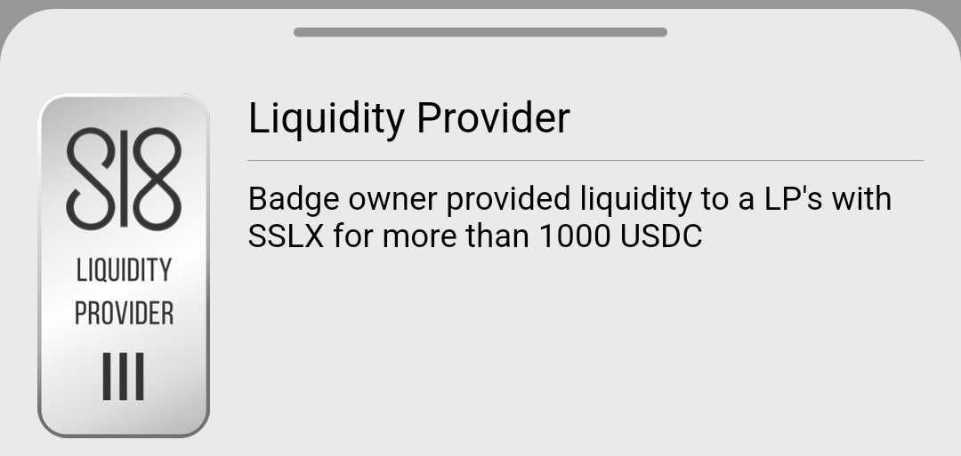 As the total liquidity in pools with $SSLX approaches $300,000 and the Top Liquidity Providers chart is under development (similar to the Diamond Hands chart), more and more Sl8 users are increasing their liquidity in Liquidity Pools with $SSLX 🚀 Depending on the liquidity…