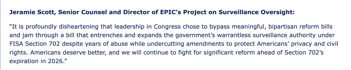 EPIC's statement (via @JeramieScott) (2/2):