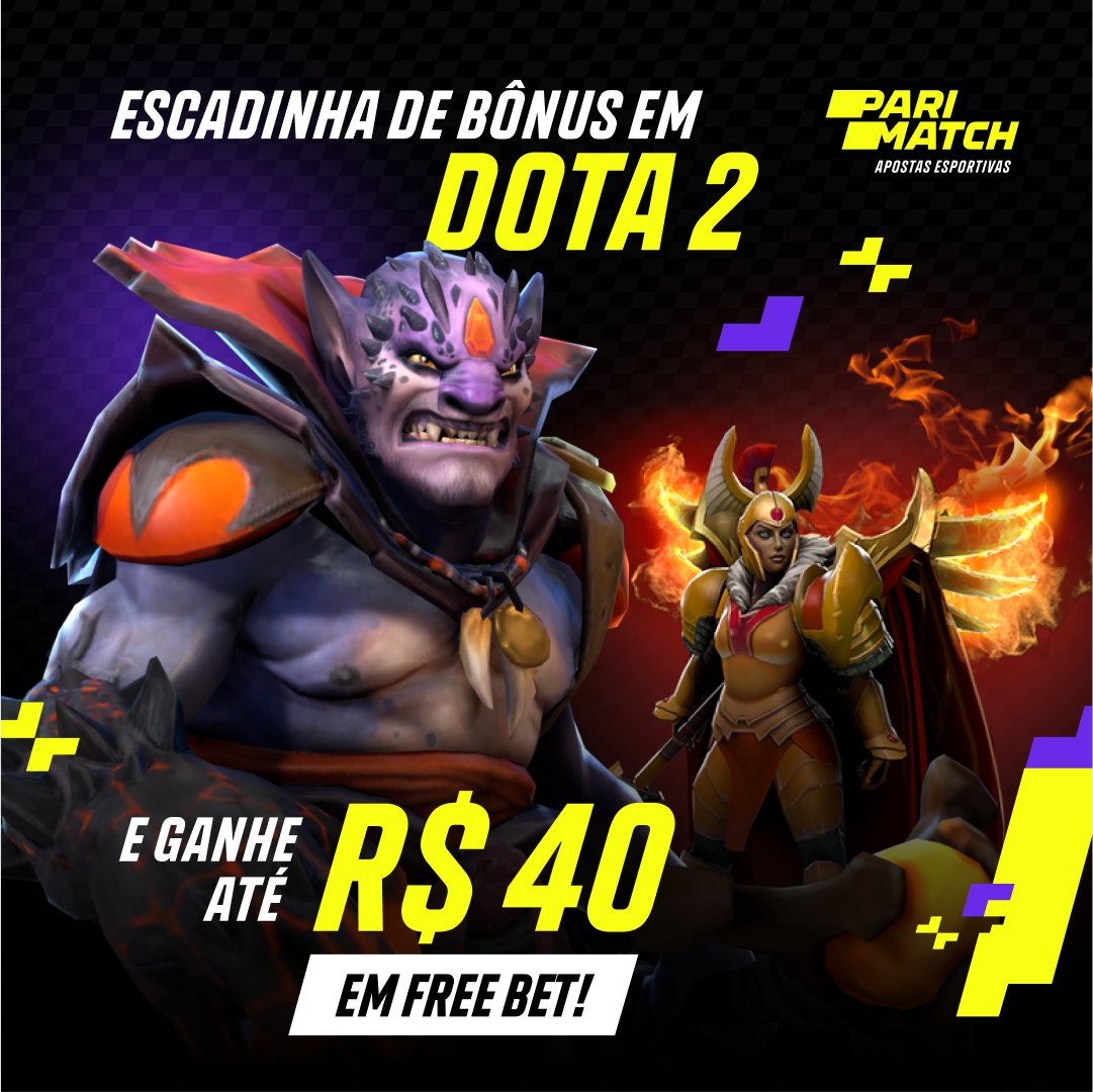 A semana é de ESL One de Dota 2. Aproveite agora para fazer sua aposta em e-Sports e ganhe até R$40 em bônus! Ative essa e outras ofertas na aba de 'promoção' do seu perfil em nosso APP e/ou em nossa plataforma! qrco.de/XPMI