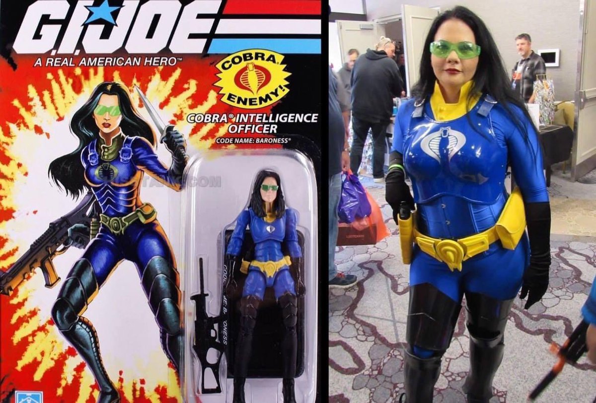 A Finest tradition, it is... BARONESS MONDAY! 💥💥💥 Blue is the new black! Inspired by the animated series action figure, it’s Georgia member Amy L.! #thefinestcc #baronessmonday #baroness #gijoe #cobra #yojoe #cosplay #costume