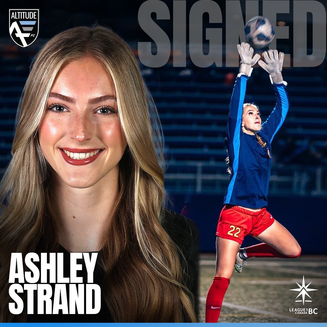 Ashley Strand has signed with Altitude FC for the 2024 @League1BC season. Ashley is another local North Shore player with 10 years with @nsgsc_northvan before moving on to BCSPL at Mountain United. Ashley just finished her first year at @queenswsoc . Welcome Ashley!