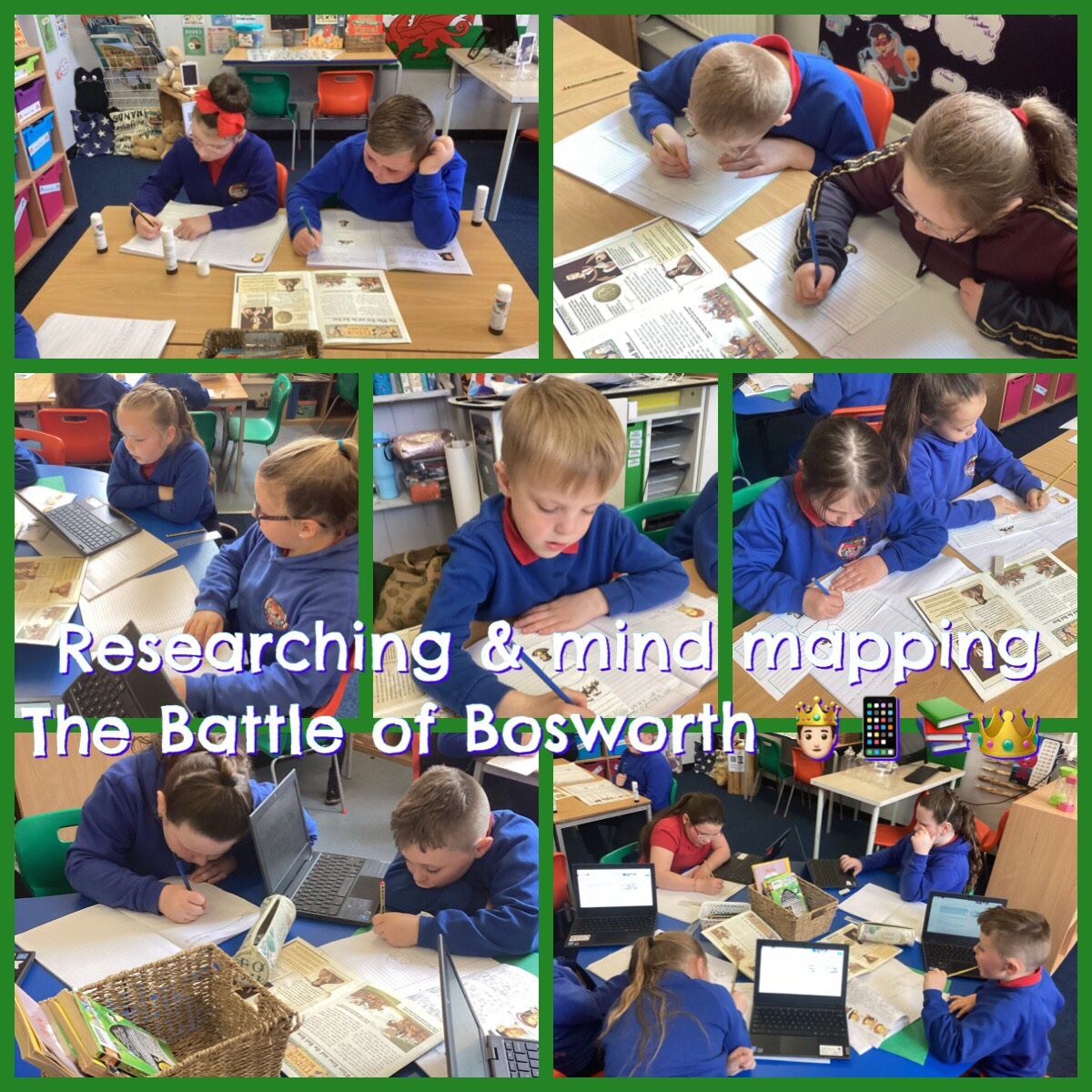 Researching, mind mapping & making notes on The Battle of Bosworth 👏🏼📚✍️🤴🏻 @Phip_Primary