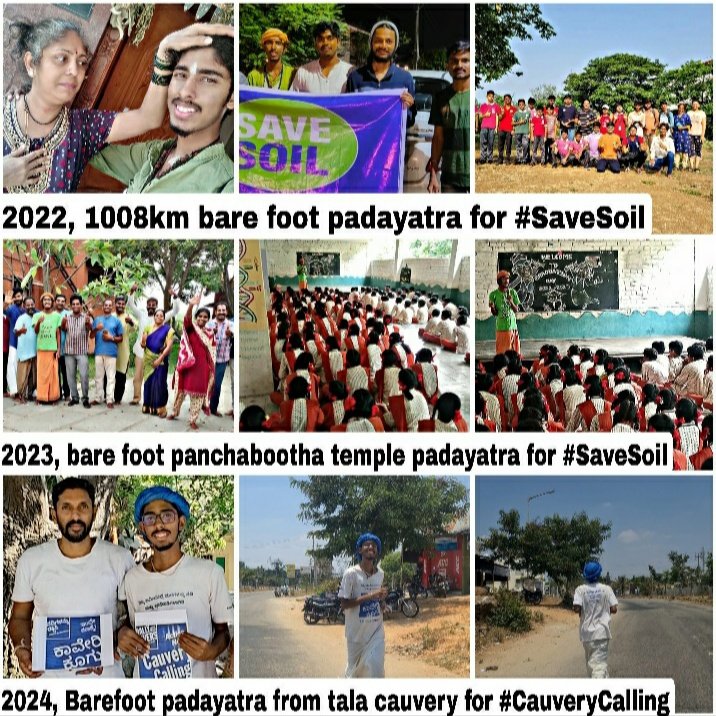 🌍 This Earth Day holds a special place in my heart as it marks the beginning of my first solo barefoot padayatra. Since then, every Earth Day i was in this barefoot padayatra. Here are some glimpses of it. 🙏 Also, don't forget to donate trees! 🌳🌿 consciousplanet.org/en/cauvery-cal…