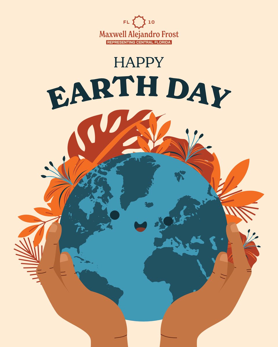 From a Green New Deal to protecting the rich ecosystems of the great Sunshine State, it's on all of us to fight for a world we all can survive and thrive on. This #EarthDay and every day, let's take bold action to protect our globe and create a livable future for everyone.