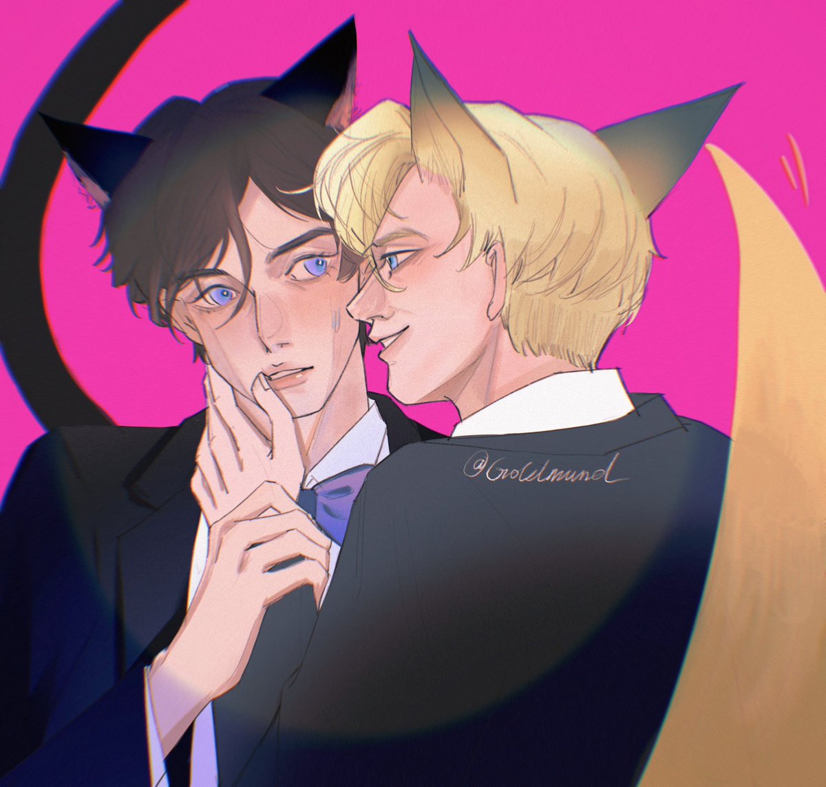 Christopher Nolan✖️Cillian Murphy
My golden retriever and Black cat🥰

Sorry I didn't know if I could post this, but I've wanted to draw them for a long time🥺Even made a gif for them⋯
#ChristopherNolan  #cillianmurphy #fanart #drawing